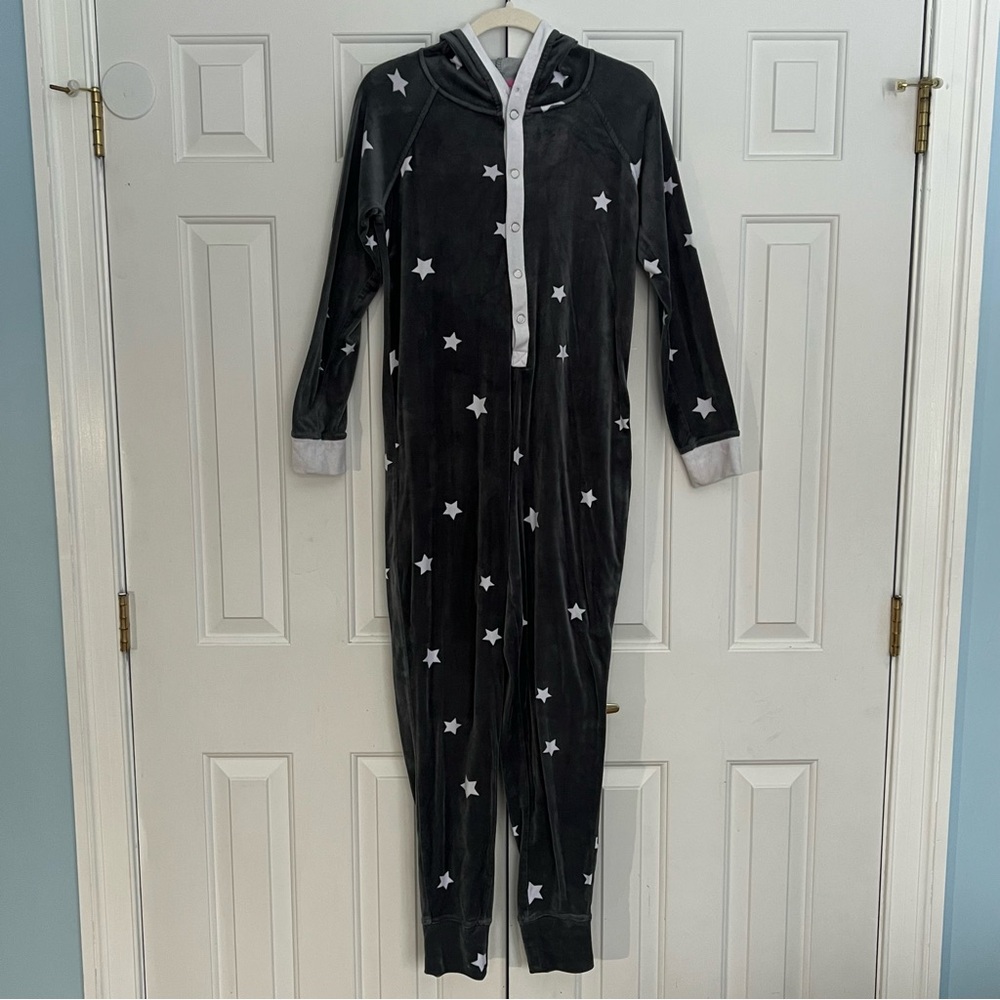 Starry Night Gray Onesie Pajamas